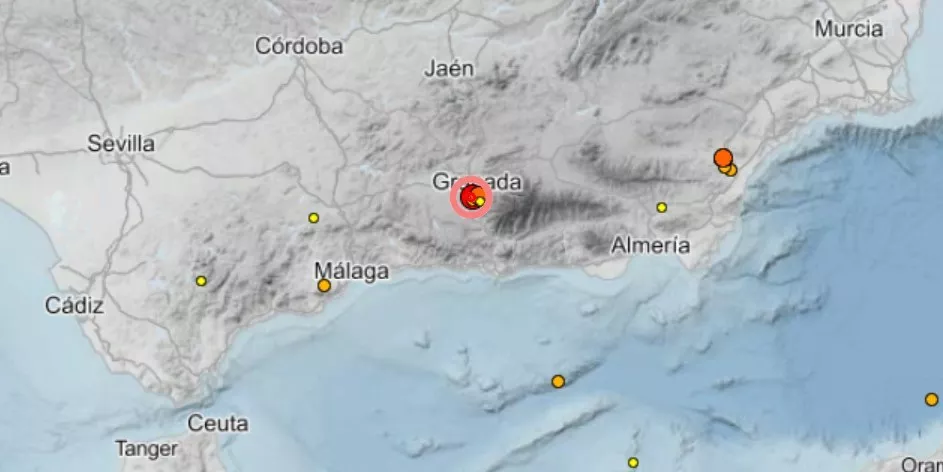 Imagen del lugar donde se ha producido el terremoto.



REMITIDA / HANDOUT por INSTITUTO GEOGRÁFICO NACIONAL (IGN)

Fotografía remitida a medios de comunicación exclusivamente para ilustrar la noticia a la que hace referencia la imagen, y citando la procedencia de la imagen en la firma

15/8/2026