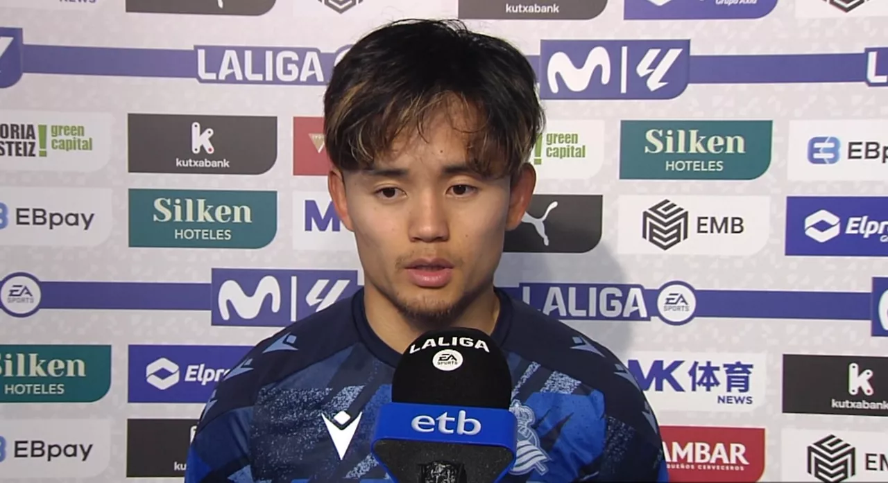 TAKE KUBO REALEKO JOKALARIA, ALAVESEN AURKAKO DERBIA AMAITUTA. 