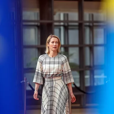 Brussels (Belgium), 12/05/2026.- European Union's High Representative or Foreign Affairs and Security Policy, Kaja Kallas arrives for a Foreign Affairs Council in its defence configuration, Brussels, Belgium, 12 May 2026. The Council will discuss EU defense readiness, coordinate continued military assistance for Ukraine, and evaluate recent security developments in the Middle East. (Bélgica, Ucrania, Bruselas) EFE/EPA/OLIVIER HOSLET

