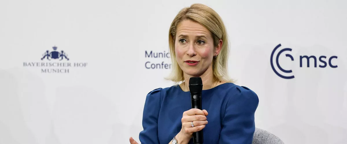 MUNICH (Germany), 13/02/2026.- EU High Representative for Foreign Affairs and Security, Kaja Kallas attends the 62nd Munich Security Conference (MSC) at the hotel 'Bayerischer Hof', in Munich, Germany, 13 February 2026. The 62nd Munich Security Conference, running from 13 to 15 February 2026, is expected to host around 50 world leaders. (Alemania) EFE/EPA/RONALD WITTEK
