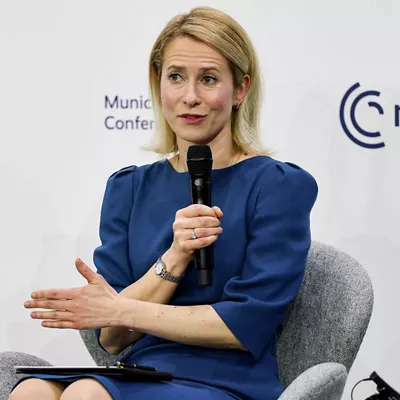 MUNICH (Germany), 13/02/2026.- EU High Representative for Foreign Affairs and Security, Kaja Kallas attends the 62nd Munich Security Conference (MSC) at the hotel 'Bayerischer Hof', in Munich, Germany, 13 February 2026. The 62nd Munich Security Conference, running from 13 to 15 February 2026, is expected to host around 50 world leaders. (Alemania) EFE/EPA/RONALD WITTEK
