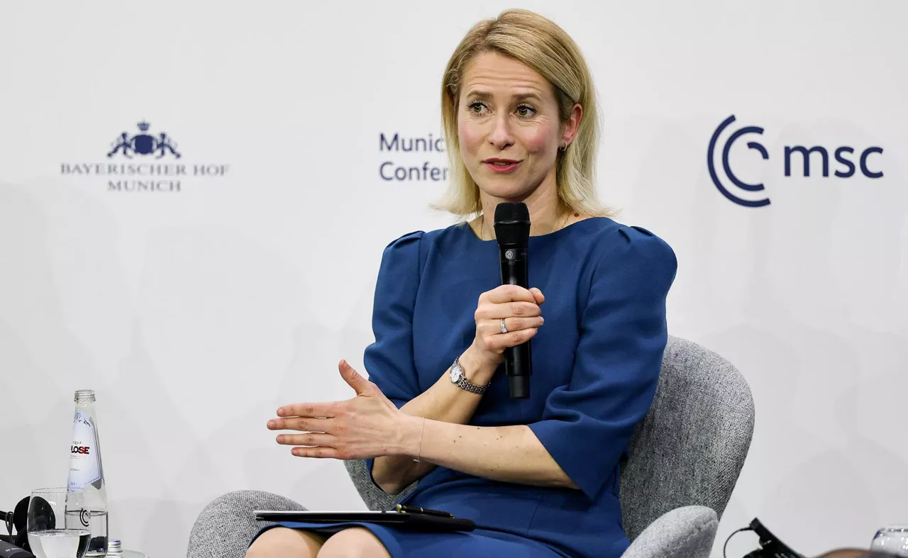 MUNICH (Germany), 13/02/2026.- EU High Representative for Foreign Affairs and Security, Kaja Kallas attends the 62nd Munich Security Conference (MSC) at the hotel 'Bayerischer Hof', in Munich, Germany, 13 February 2026. The 62nd Munich Security Conference, running from 13 to 15 February 2026, is expected to host around 50 world leaders. (Alemania) EFE/EPA/RONALD WITTEK
