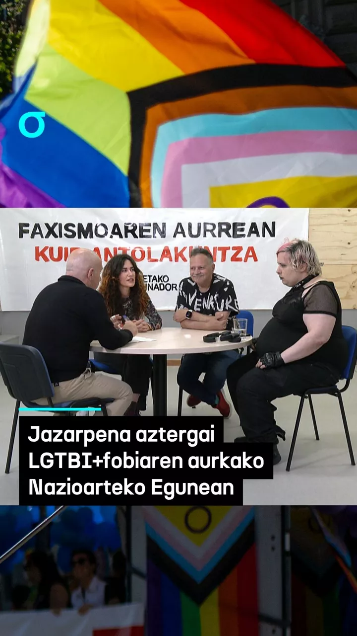 Jazarpena aztergai LGTBI+fobiaren aurkako Nazioarteko Egunean
