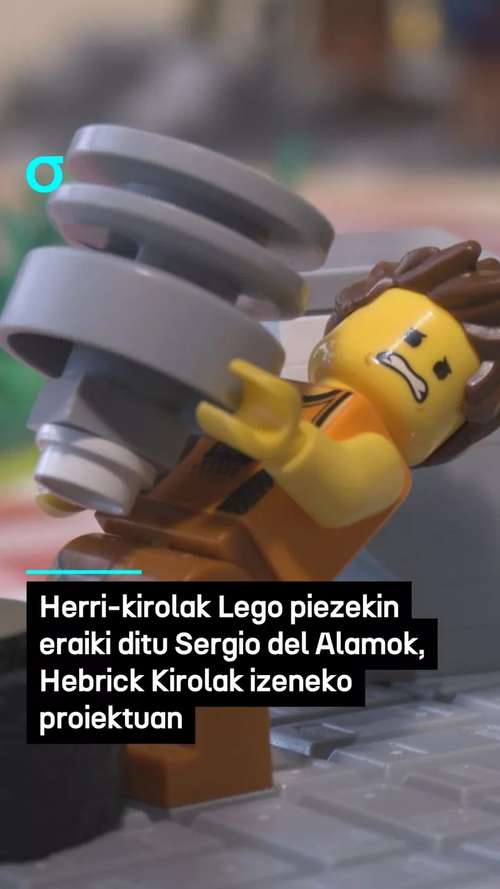 Herri-kirolak Lego piezekin eraiki ditu Sergio del Alamok, Hebrick Kirolak izeneko proiektuan