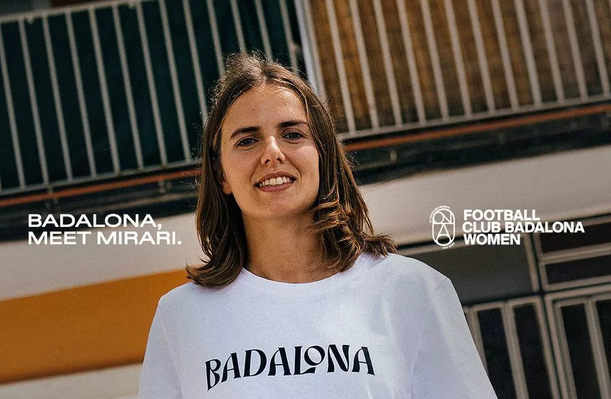Mirari Uria con la camiseta del Badalona Women. Foto: Badalona Women