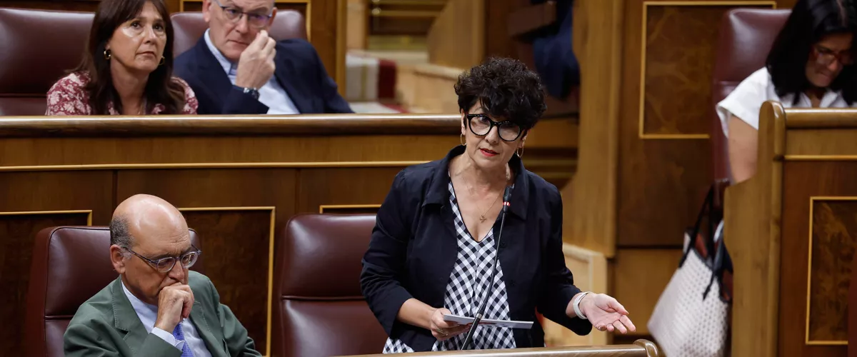 MADRID, 17/06/2026.- La portavoz del PNV, Maribel Vaquero, durante su intervención este miércoles en la sesión de control al Ejecutivo en la que el presidente del Gobierno, Pedro Sánchez, responde a preguntas del PP, PNV y Podemos. EFE/  Javier Lizon
