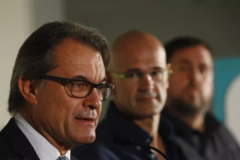 Artur Mas, Raul Romeva, Oriol Junqueras, Cataluña, Katalunia, campaña electoral, hauteskunde kanpaina, EFE