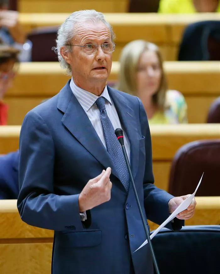 El ministro de Defensa, Pedro Morenés, en el Senado. Foto: EFE