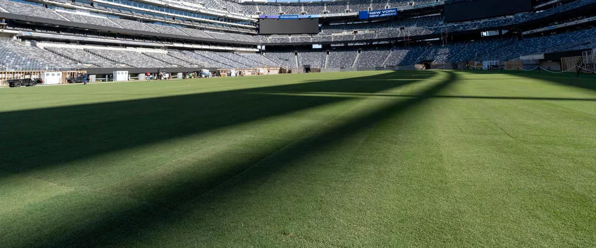 AME278. NUEVA JERSEY (ESTADOS UNIDOS), 07/05/2026.- Fotografía de la grama del estadio MetLife, escenario de juego en la Copa Mundial de la FIFA 2026, este jueves, en Nueva Jersey (Estados Unidos). EFE/ Angel Colmenares
