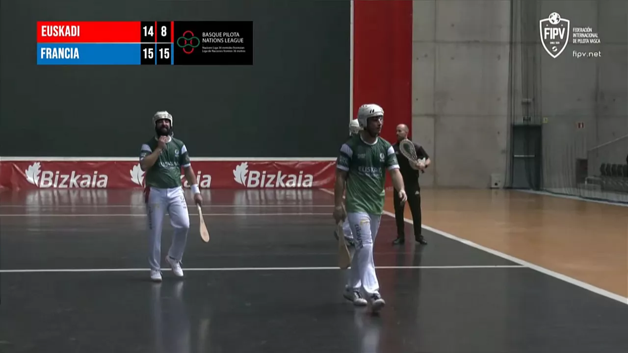 Euskal Selekzio eta Frantziaren arteko palako partida, Nazioen Ligan / Partido de pala entre la Euskal Selekzioa y Francia en la Liga de las Naciones