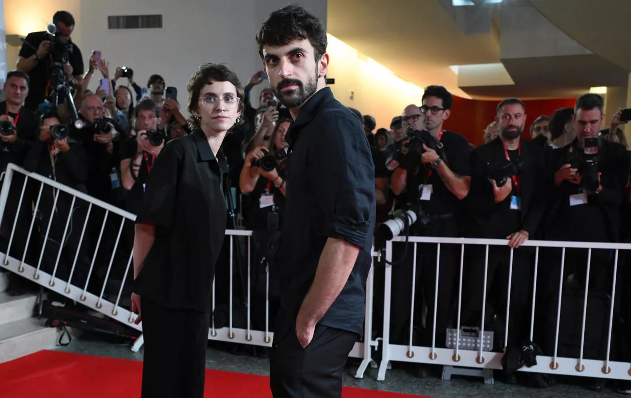 VENICE (Italy), 10/09/2026.- Israeli directors Rachel Szor (L) and Yuval Abraham arrive for the premiere of 'Naza' at the 83rd Venice Film Festival, in Venice, Italy, 10 September 2026. The movie is presented in the official competition 'Venezia 83' at the festival running from 02 to 12 September 2026. (Cine, Cine, Italia, Venecia) EFE/EPA/ETTORE FERRARI
