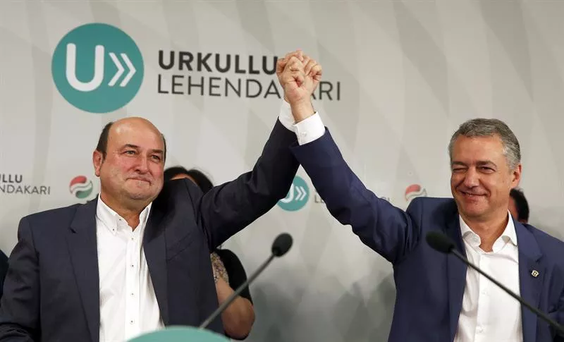 Andoni Ortuzar eta Iñigo Urkulu. Argazkia: EFE.