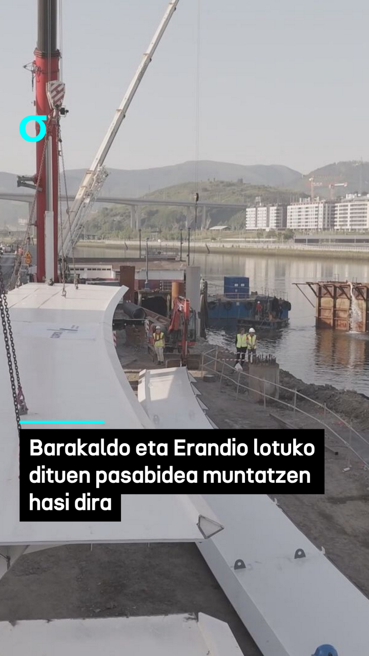 Barakaldo eta Erandio lotuko dituen pasabidea muntatzen hasi dira