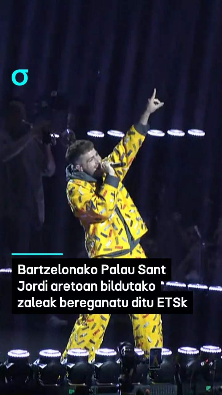 Bartzelonako Palau Sant Jordi aretoan bildutako zaleak bereganatu ditu ETSk
