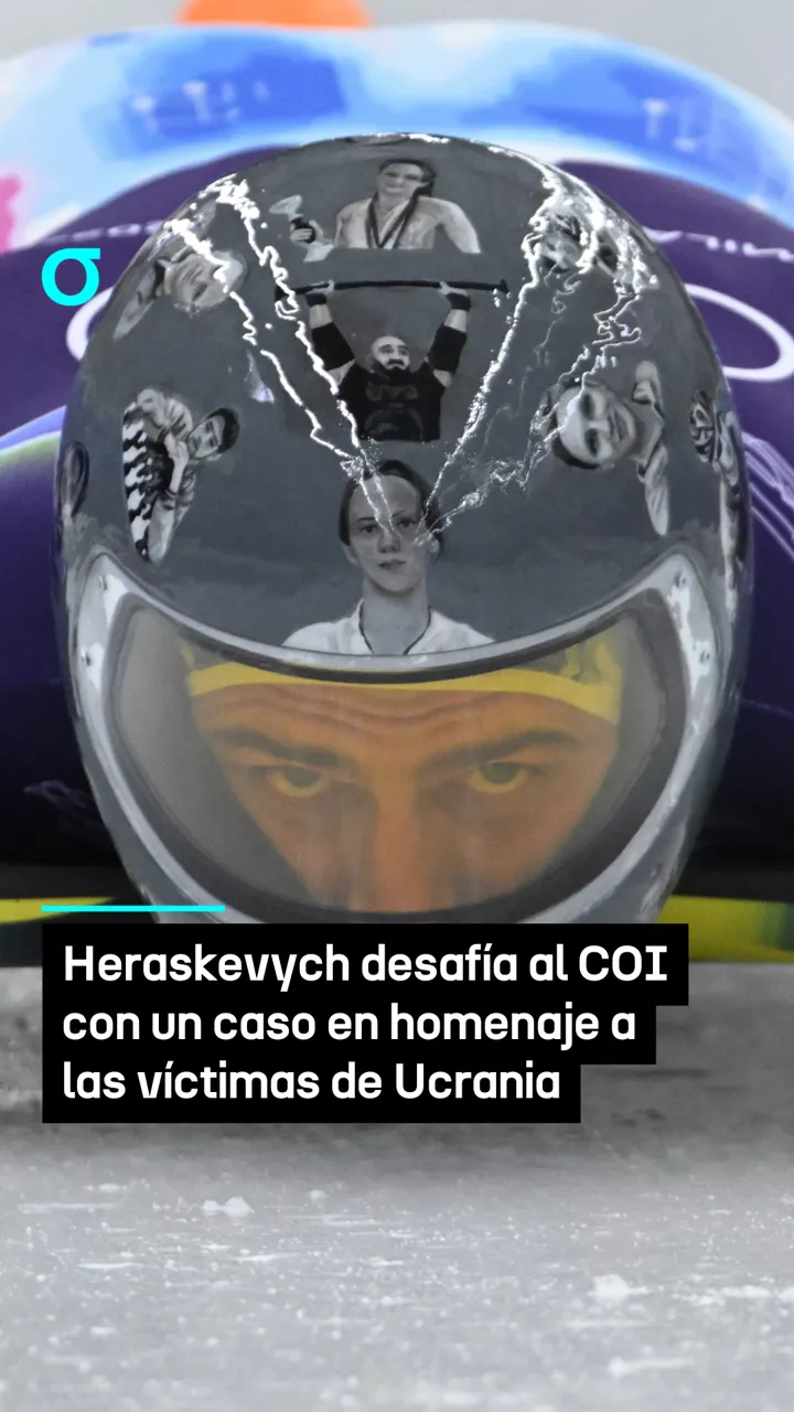 El casco con fotos de deportistas ucranianos muertos, última polémica en los JJ. OO.
