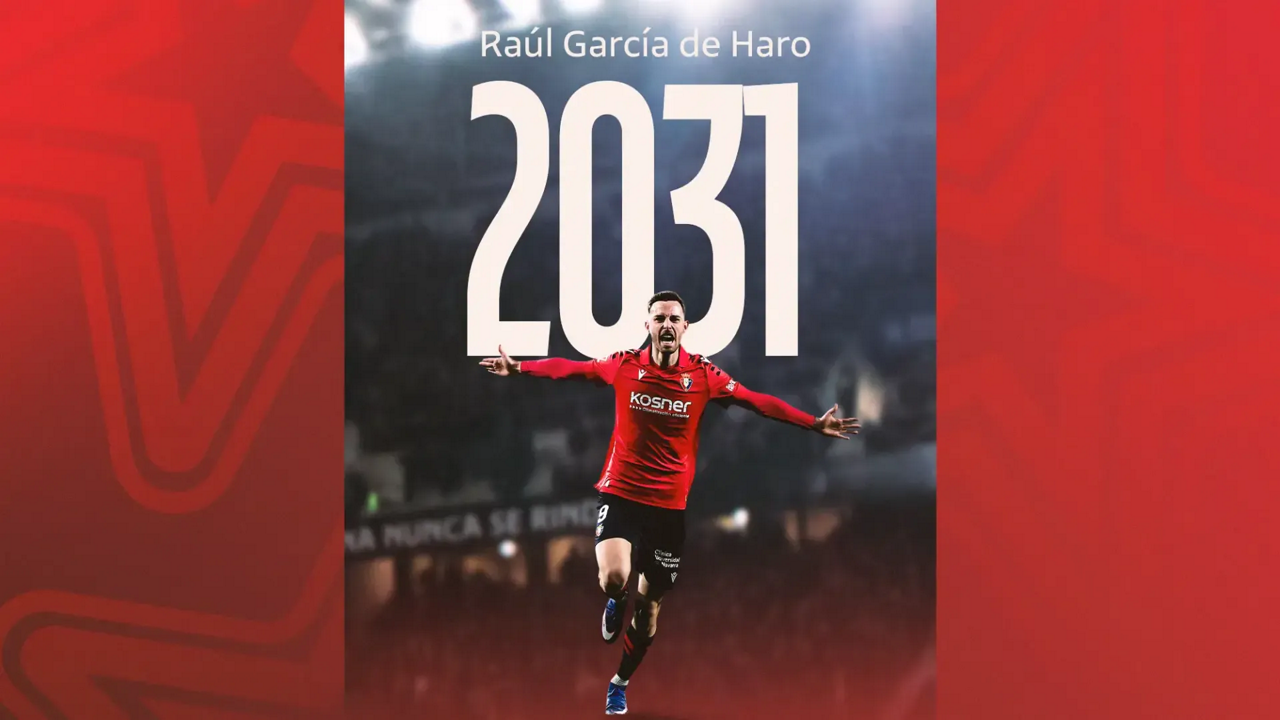 Osasuna ha anunciado la renovación de Raúl García de Haro