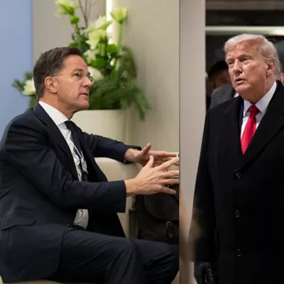 Rutte y Trump tras la reunión en Davos sobre Groenlandia
