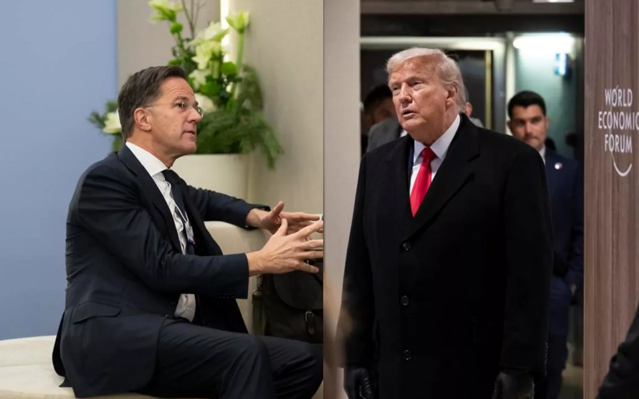 Rutte y Trump tras la reunión en Davos sobre Groenlandia