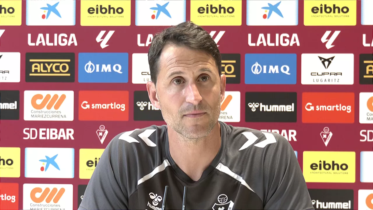 Beñat San José en rueda de prensa antes del partido contra el Castellón