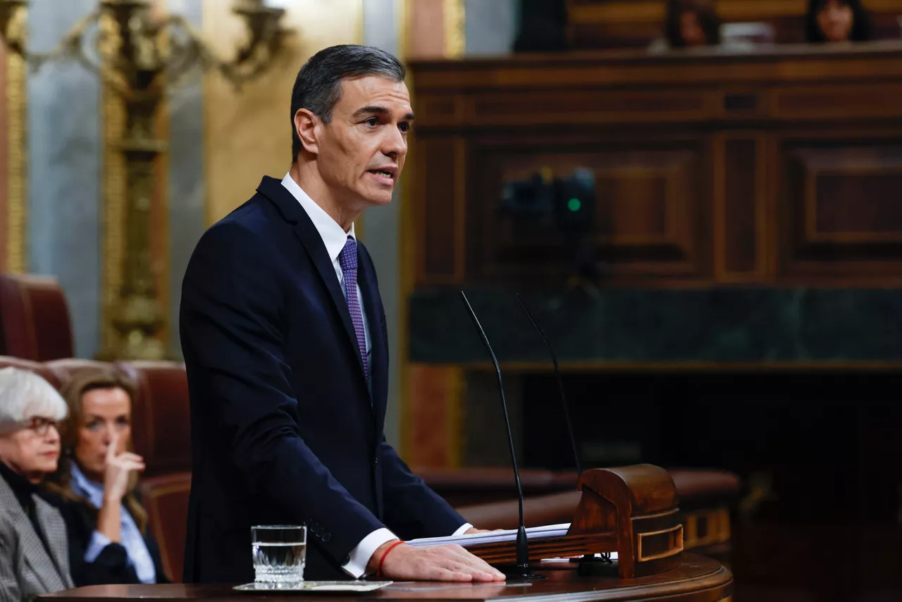 MADRID, 12/11/2025.- El presidente del Gobierno, Pedro Sánchez, durante su comparecencia este miércoles en el Congreso para informar de las últimas cumbres internacionales. EFE/  JJ Guillen
