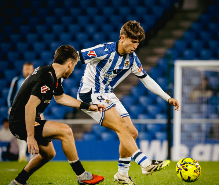 Partido entre el Sanse y el Sporting de Gijón.