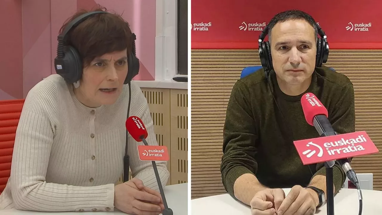 garbiñe aranburu (LAB) eta mitxel lakuntza (ELA), irratian eskainitako elkarrizketan