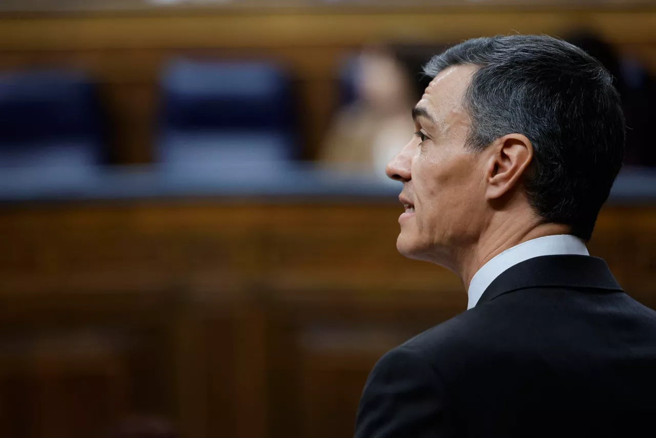MADRID, 25/02/2026.- El presidente del Gobierno, Pedro Sánchez, interviene durante la sesión de control al Gobiernocelebrada este miércoles en el Congreso de los Diputados. EFE/Zipi
