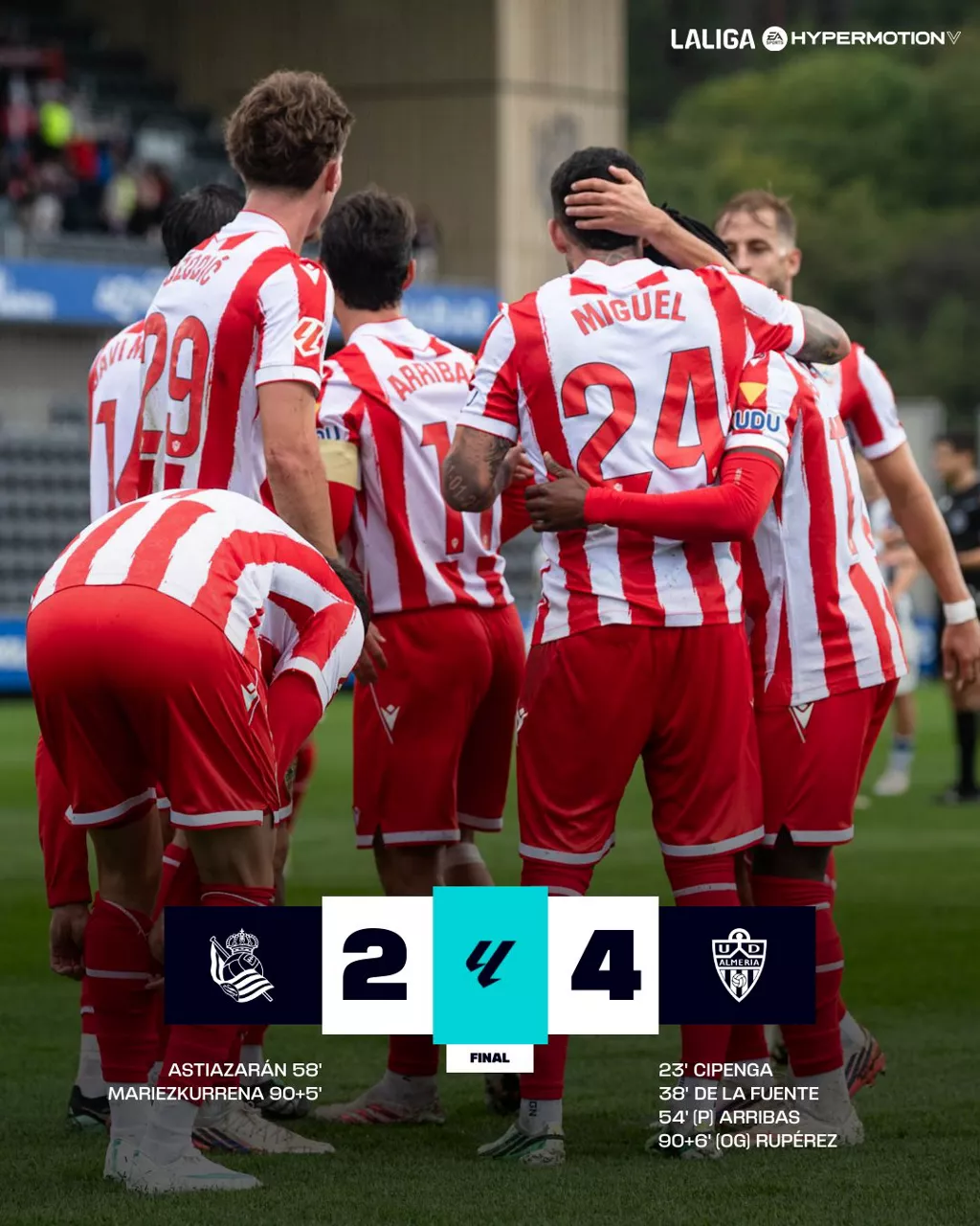 Sanse - Almeria (2-4). 