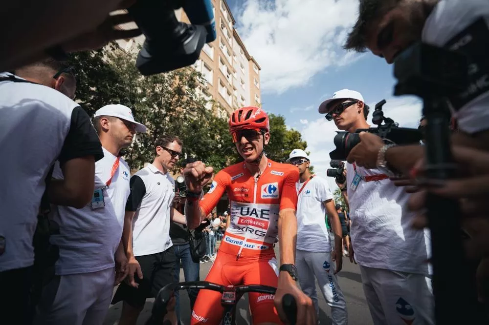 Tadej Pgacar en La Vuelta a España.