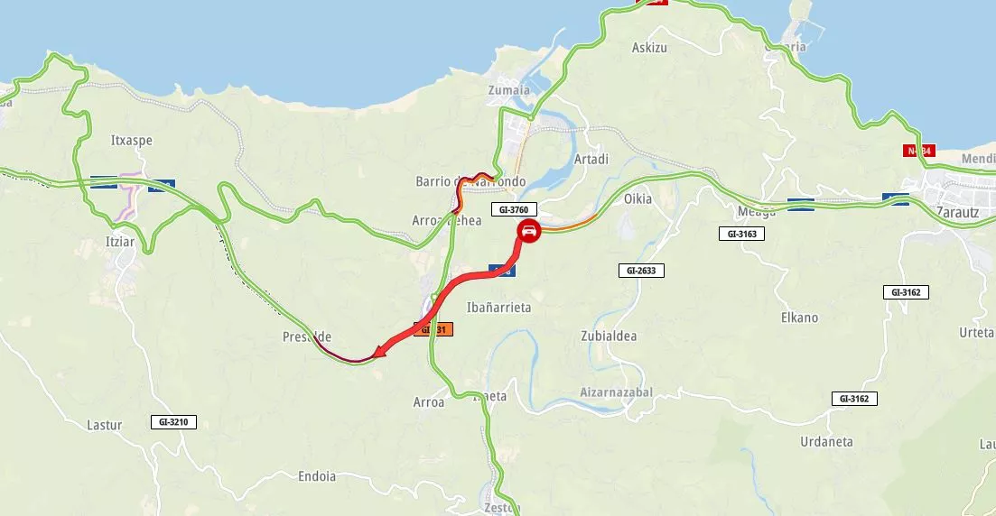 accidente AP-8 Zestoa 