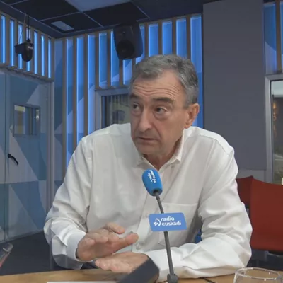 Aitor Esteban, presidente del BBB, en una entrevista en Radio Euskadi.