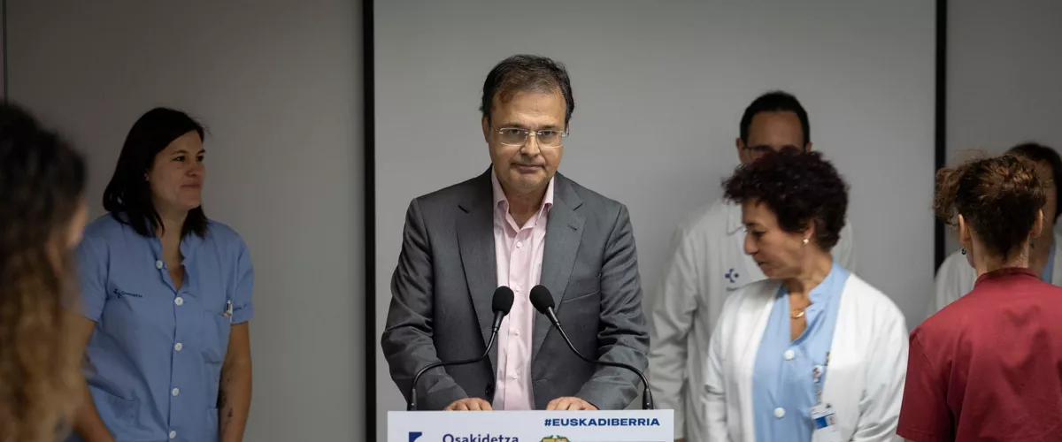 El consejero de Salud del Gobierno Vasco Alberto Martínez