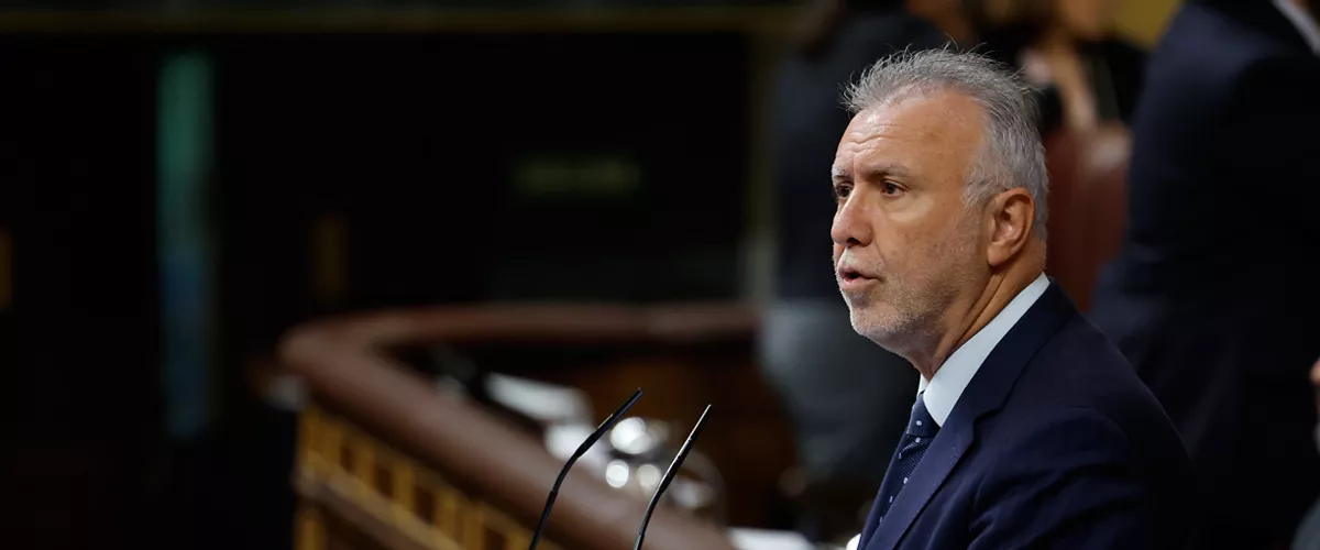 MADRID, 26/03/2026.- El ministro de Política Territorial y Memoria Democrática, Ángel Víctor Torres, interviene durante el pleno en el Congreso de los Diputados, este jueves. EFE/ Chema Moya
