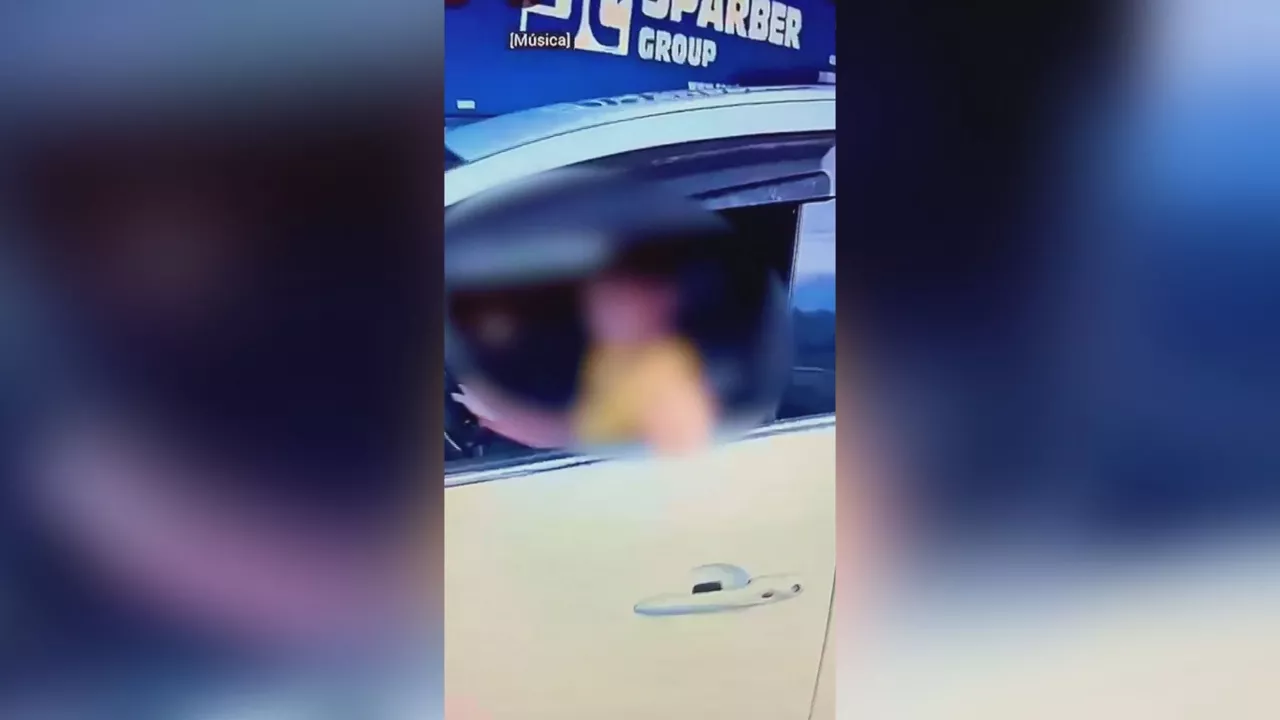 Mutikoa autoa gidatzen Irunen