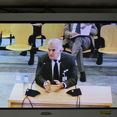 SAN FERNANDO DE HENARES (MADRID), 20/04/2026.- Luis Bárcenas declara ante la Audiencia Nacional este lunes en el juicio del caso Kitchen como perjudicado por esta supuesta trama parpolicial para sustraer al extesorero documentación sensible para el PP y para sus dirigentes en plena investigación del caso Gürtel y de la caja B del partido. EFE/ Fernando Villar
