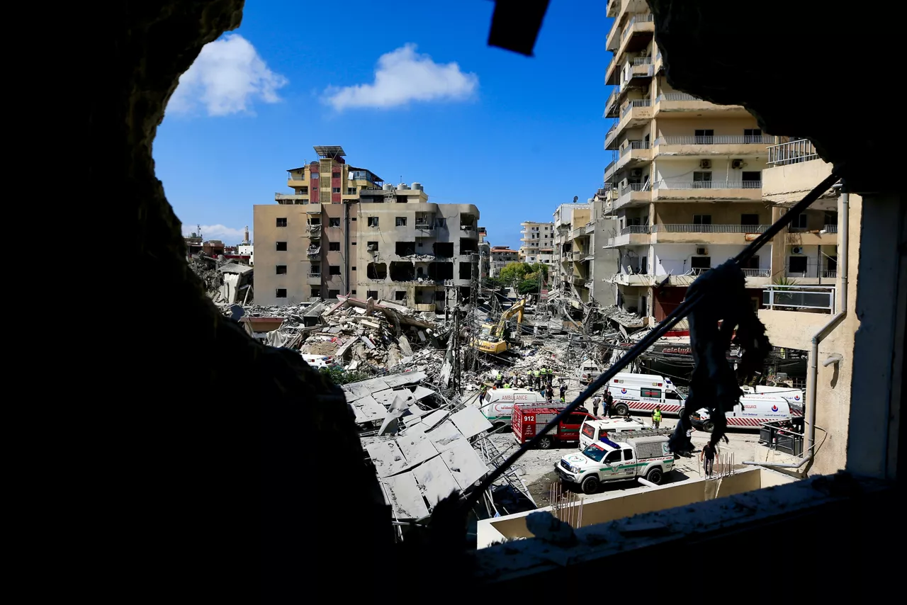 Ataque israelí en Beirut Líbano