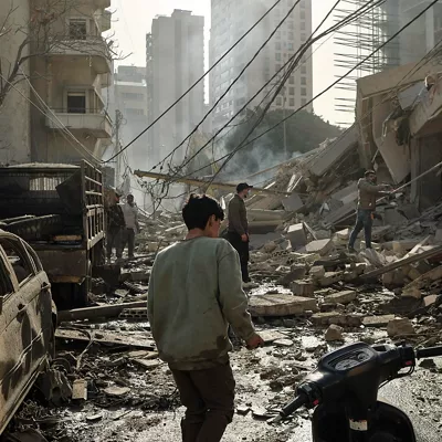 BEIRUT (LÍBANO), 18/03/2026.- Vista e los destrozos causados en el centro de Beirut tras un bombardeo por parte de Israel poco después de que el ejército emitiera una orden de evacuación para el lugar. Al menos seis personas murieron y otras 24 resultaron heridas este miércoles en dos bombardeos israelíes contra edificios en Beirut, lo que eleva a siete el número de ataques ocurridos dentro de la capital desde el inicio de las hostilidades hace más de dos semanas. EFE / Edgar Gutiérrez
