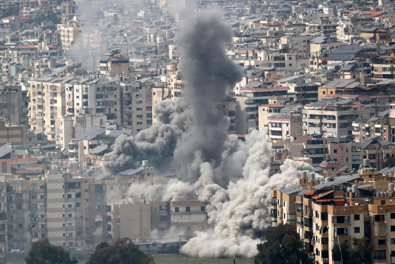 Bombardeo en Beirut. Foto: EFE.