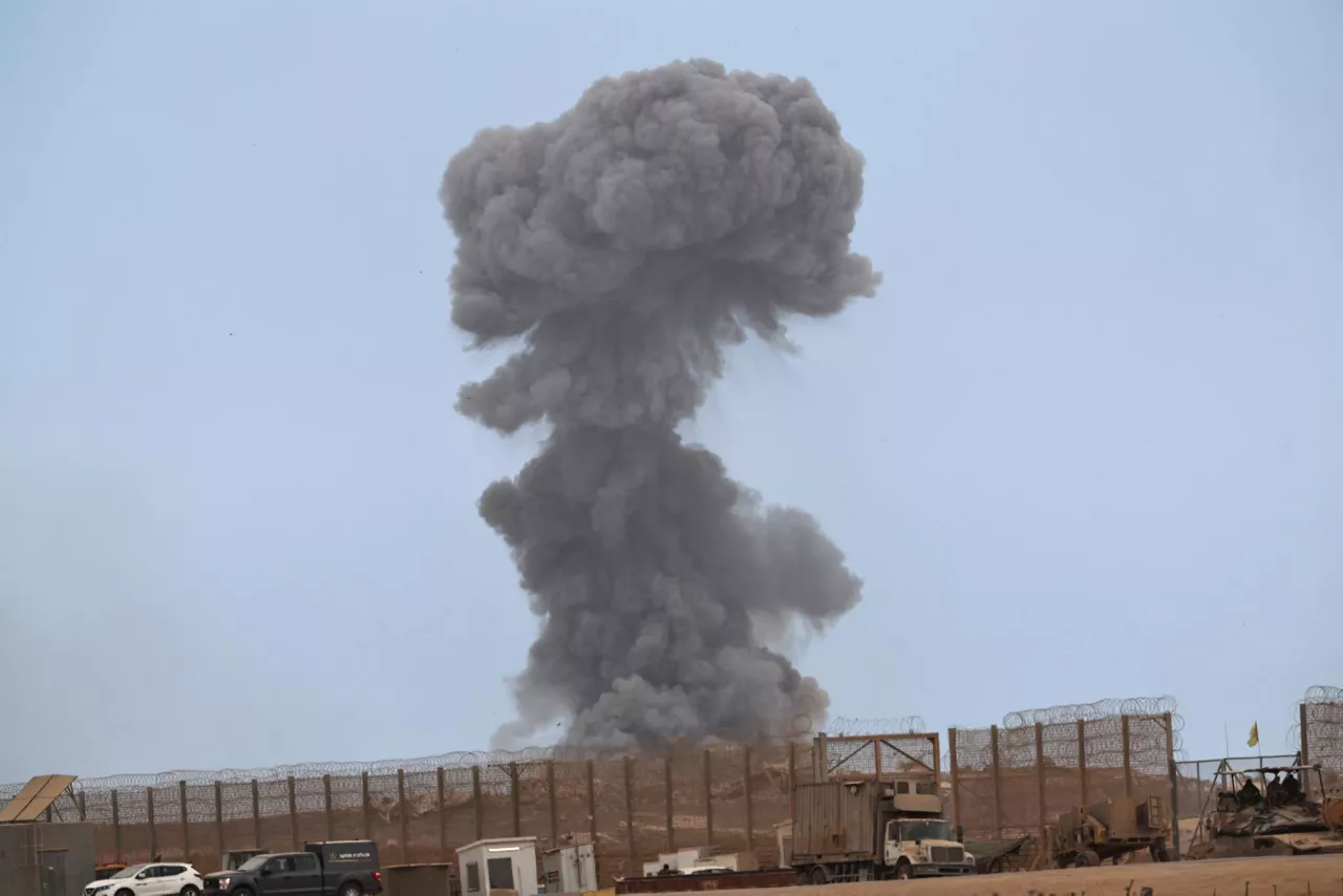 The bombings, this Thursday in Gaza. Photo: EFE.