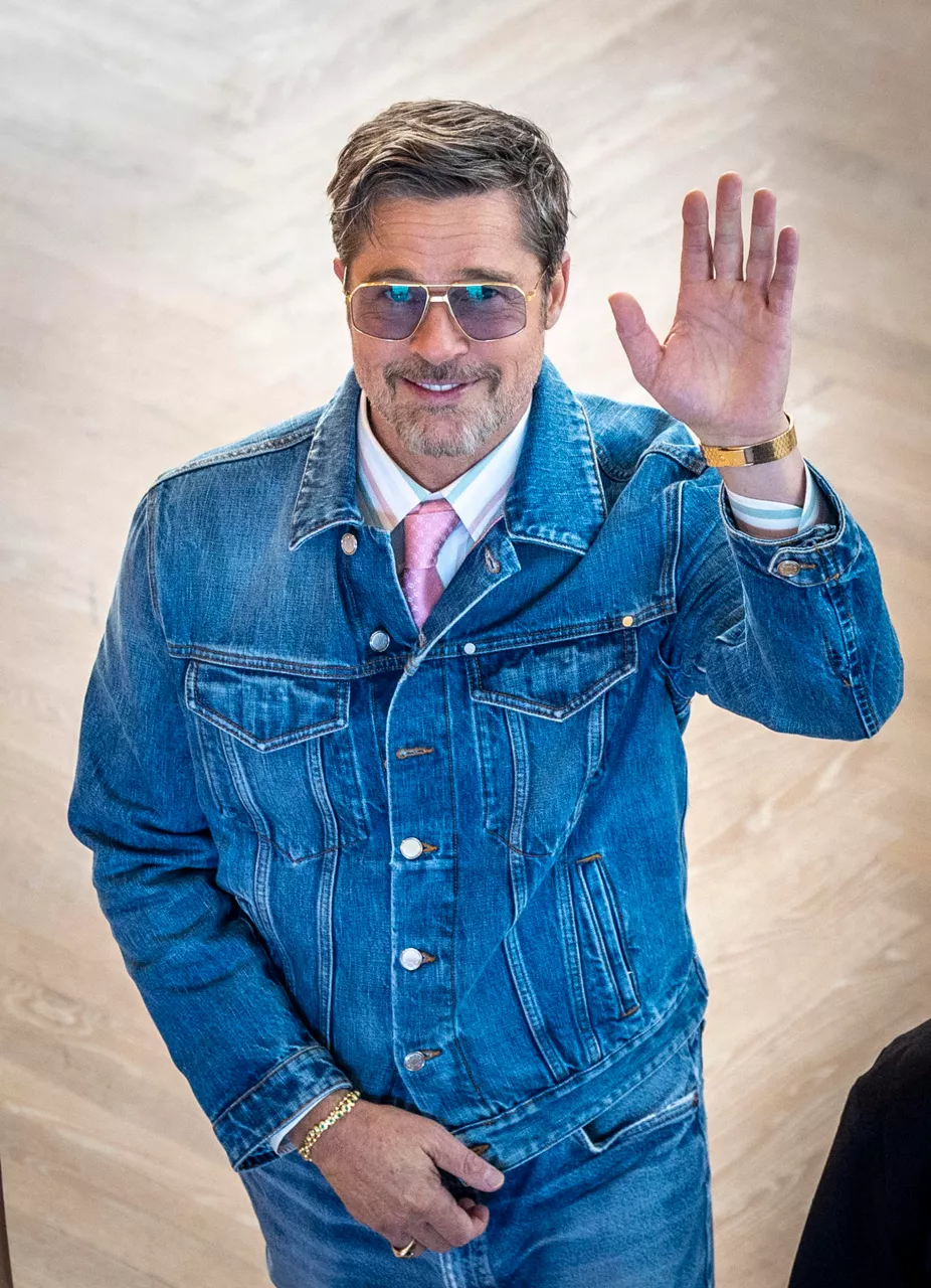 SAN SEBASTIÁN, 23/09/2026.- El actor estadounidense Brad Pitt este miércoles en el Festival de Cine de San Sebastián, donde ha presentado 'Heart ofthe beast' en la sección oficial de la 74 edición del certamen. EFE/ Javier Etxezarreta
