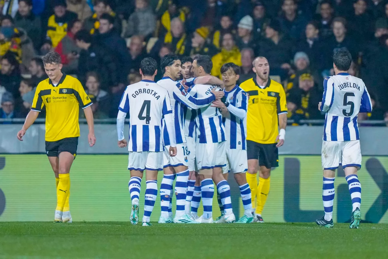 Lillestrom (Norway), 22/10/2026.- during the UEFA Europa League soccer match between Lillestrom and Real Sociedad at Arasen in Lillestrom, Norway, 22 October 2026. (Noruega) EFE/EPA/Jonas Been Henriksen NORWAY OUT
