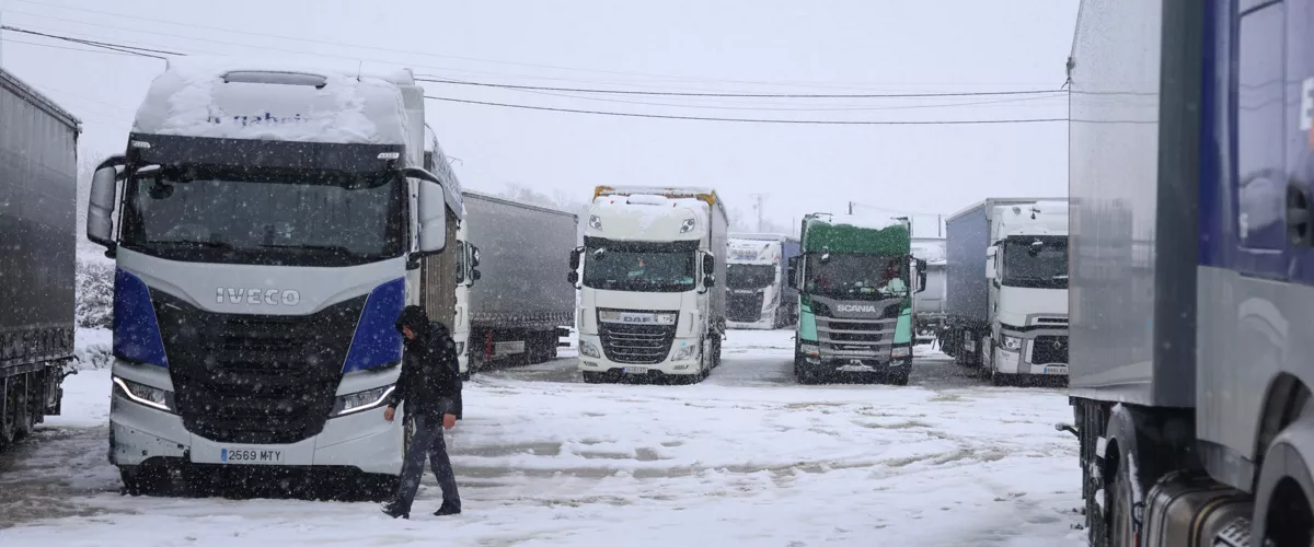 Camiones parados en Zamora