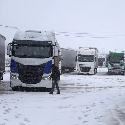 Camiones parados en Zamora