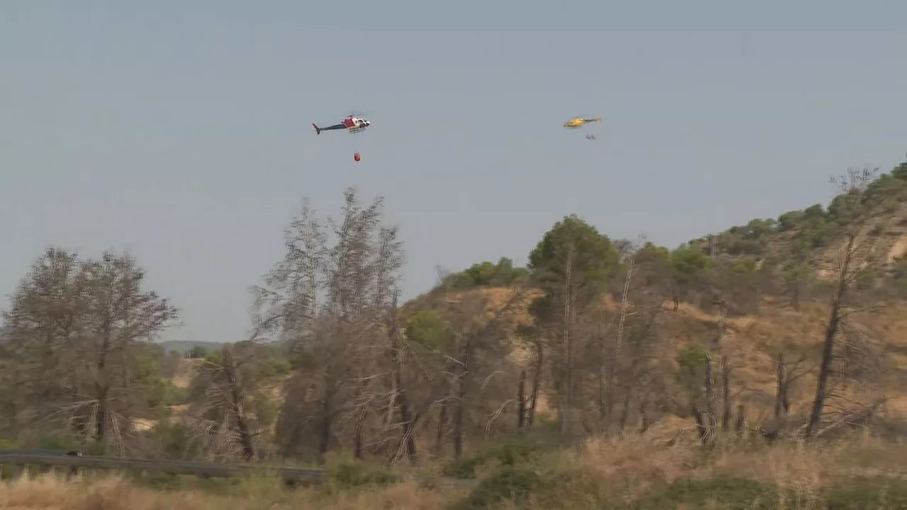 Seis helicópteros y cuatro aviones, uno de ellos en funciones de coordinación, trabajan desde el aire para intentar controlar las llamas, tras pasar toda la noche trabajando por tierra. Por el momento, no hay riesgo para la población.

