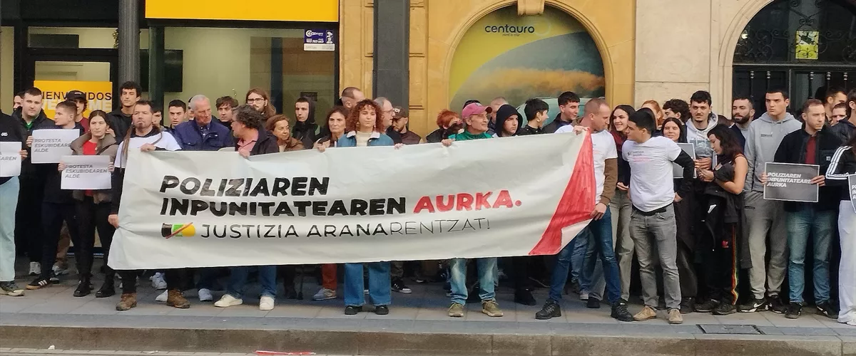 Concentración de la plataforma Justizia Aranarentzat