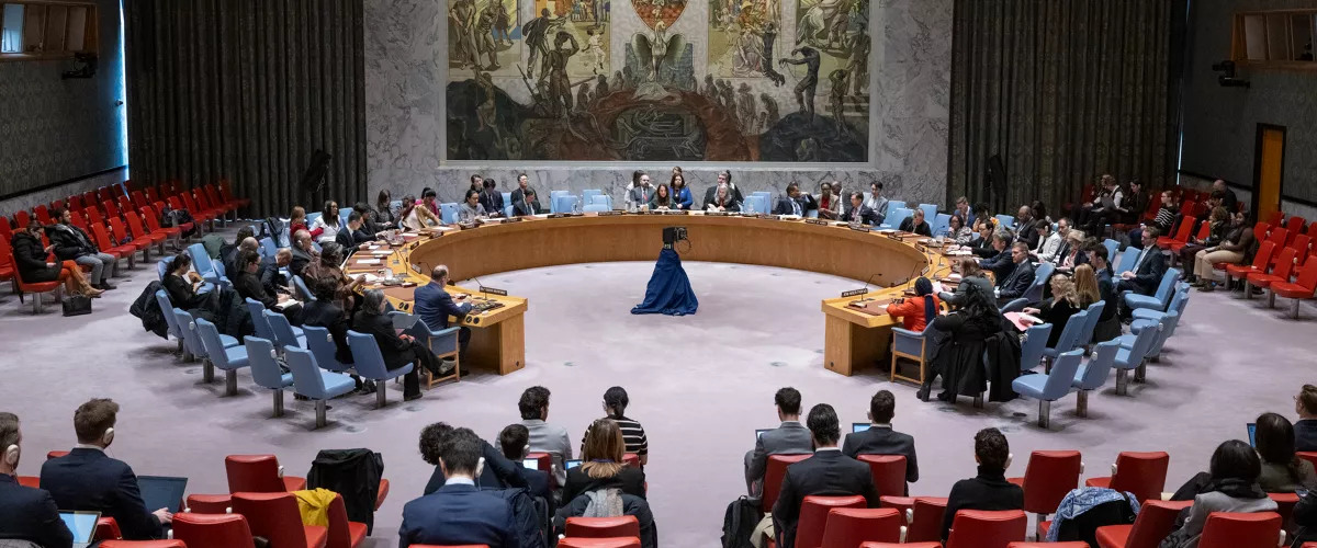 (Foto de ARCHIVO)

UNITED NATIONS, April 3, 2024  -- A UN Security Council meeting on children and armed conflict is held at the UN headquarters in New York, on April 3, 2024. The United Nations raised alarms Wednesday over the alarming global uptick in incidents where humanitarian aid for children is being obstructed, warning of dire consequences for the most vulnerable.



Europa Press/Contacto/Eskinder Debebe/UN Photo

04/4/2024