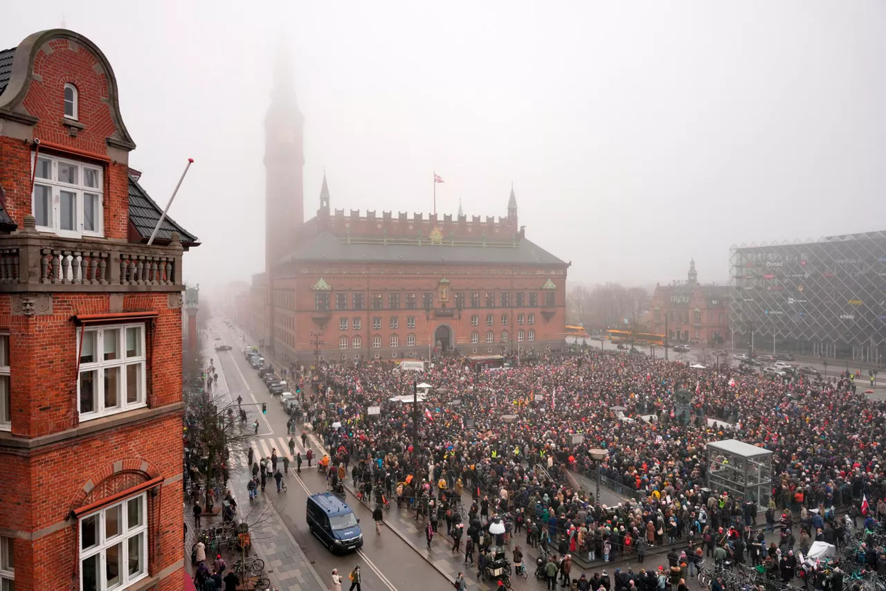 Manifestación Copenhague (Dinamarca) contra los planes de Trump de hacerse con Groenlandia