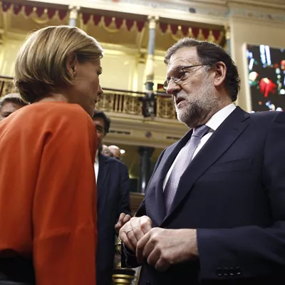 (Foto de ARCHIVO)

María Dolores de Cospedal, sceretaria general del PP, y Mariano Rajoy, presidente del Gobierno en funciones, en la sesión de investidura en el Congreso



EUROPA PRESS

31/8/2016