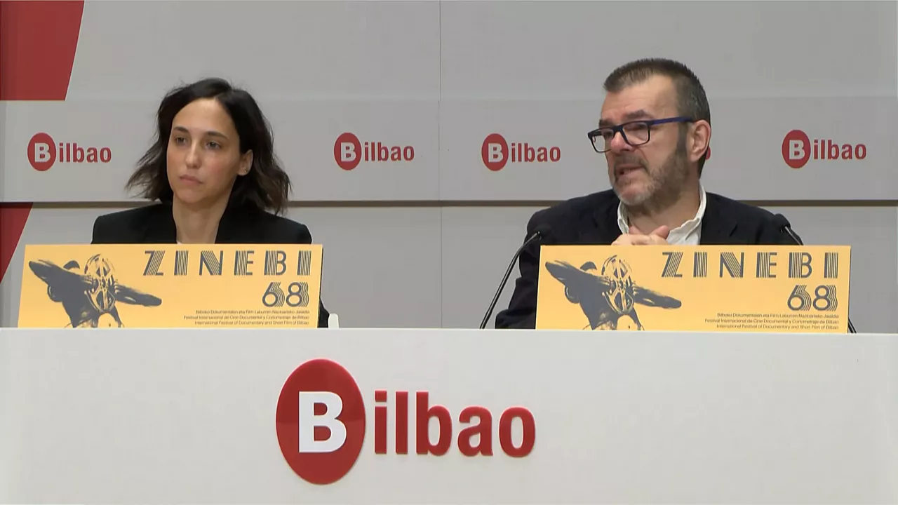 ZINEBIko Cristina Ezquerra idazkari nagusia eta Joseba Lopezortega zuzendaria