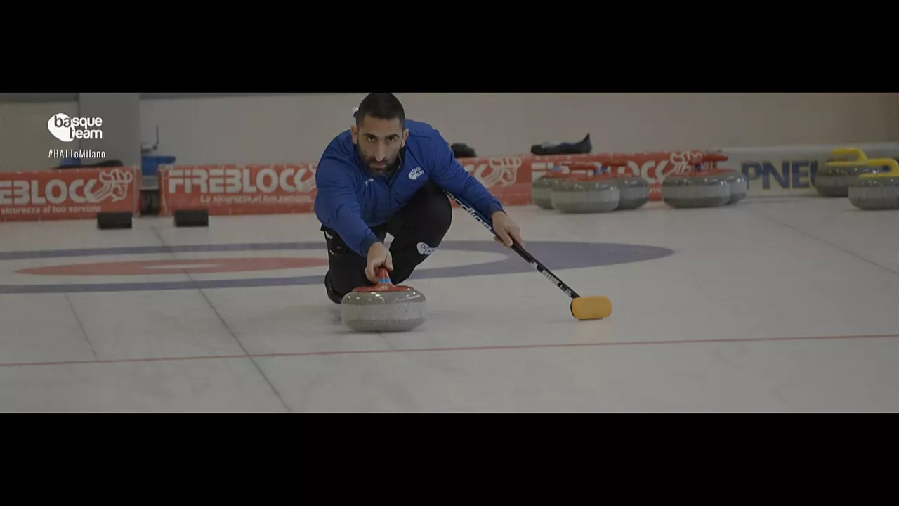 Curlingari buruzko erreportajea, "Helmuga" saioan.